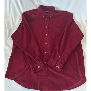 Roundtree & Yorke Corduroy Shirt Button Up Long Sleeve Casual XXL